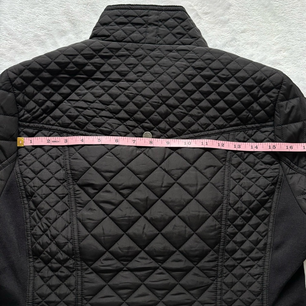 WEATHERPROOF Black Quilted Jacket with Side Stretch Panels--M - Picture 15 of 16